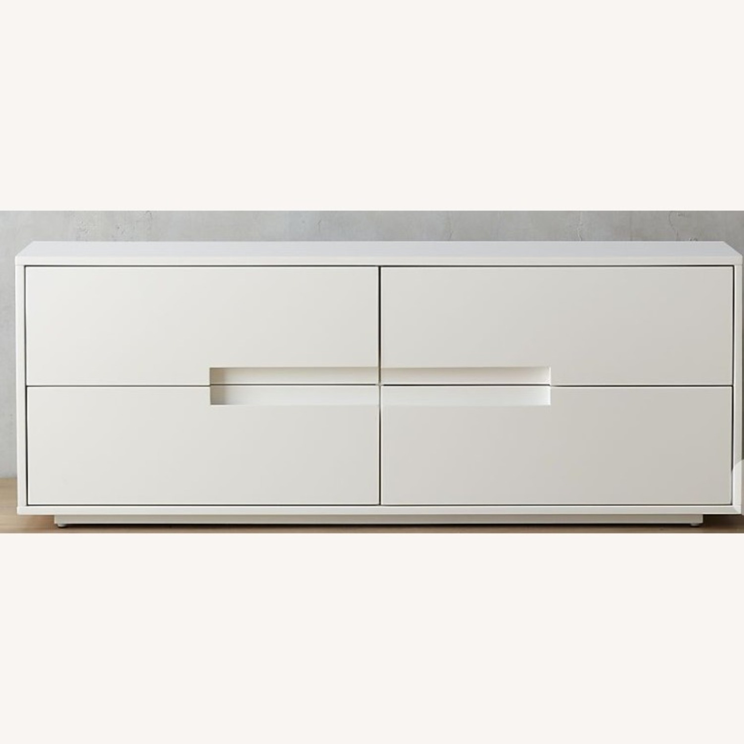 CB2  White Glossy Latitude Low Dresser - image-1