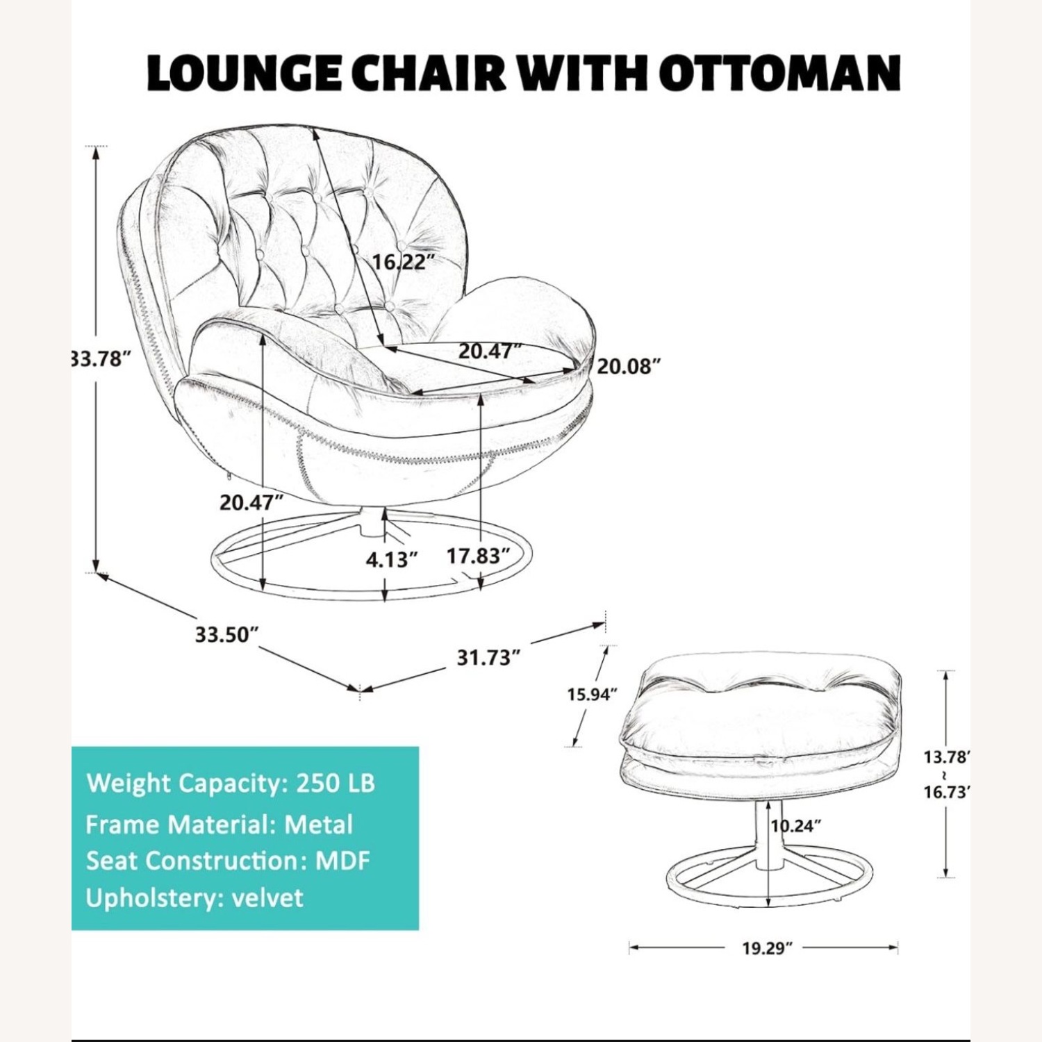 Red Velvet Lounge Chair  - image-4