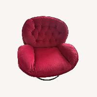 Red Velvet Lounge Chair 