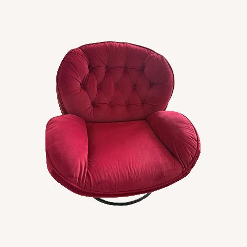 Used Red Velvet Lounge Chair  for sale on AptDeco