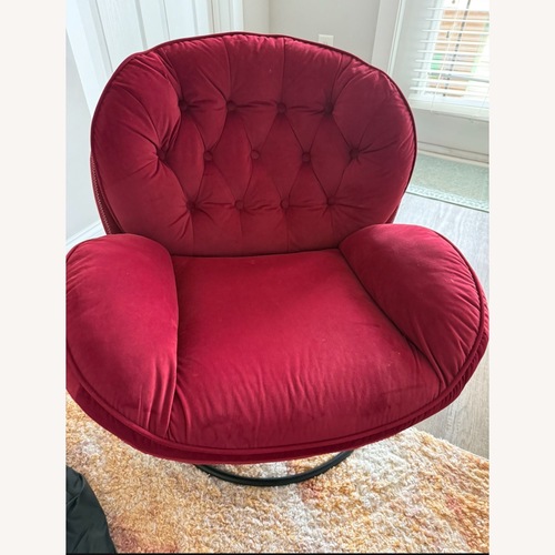 Used Red Velvet Lounge Chair  for sale on AptDeco