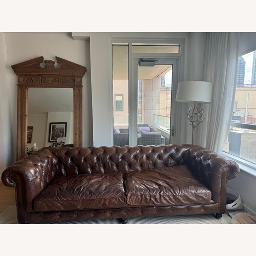 Used Restoration Hardware Kensignton Leather Sofa  for sale on AptDeco