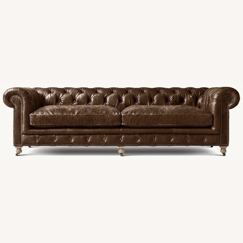 Used Restoration Hardware Kensignton Leather Sofa  for sale on AptDeco