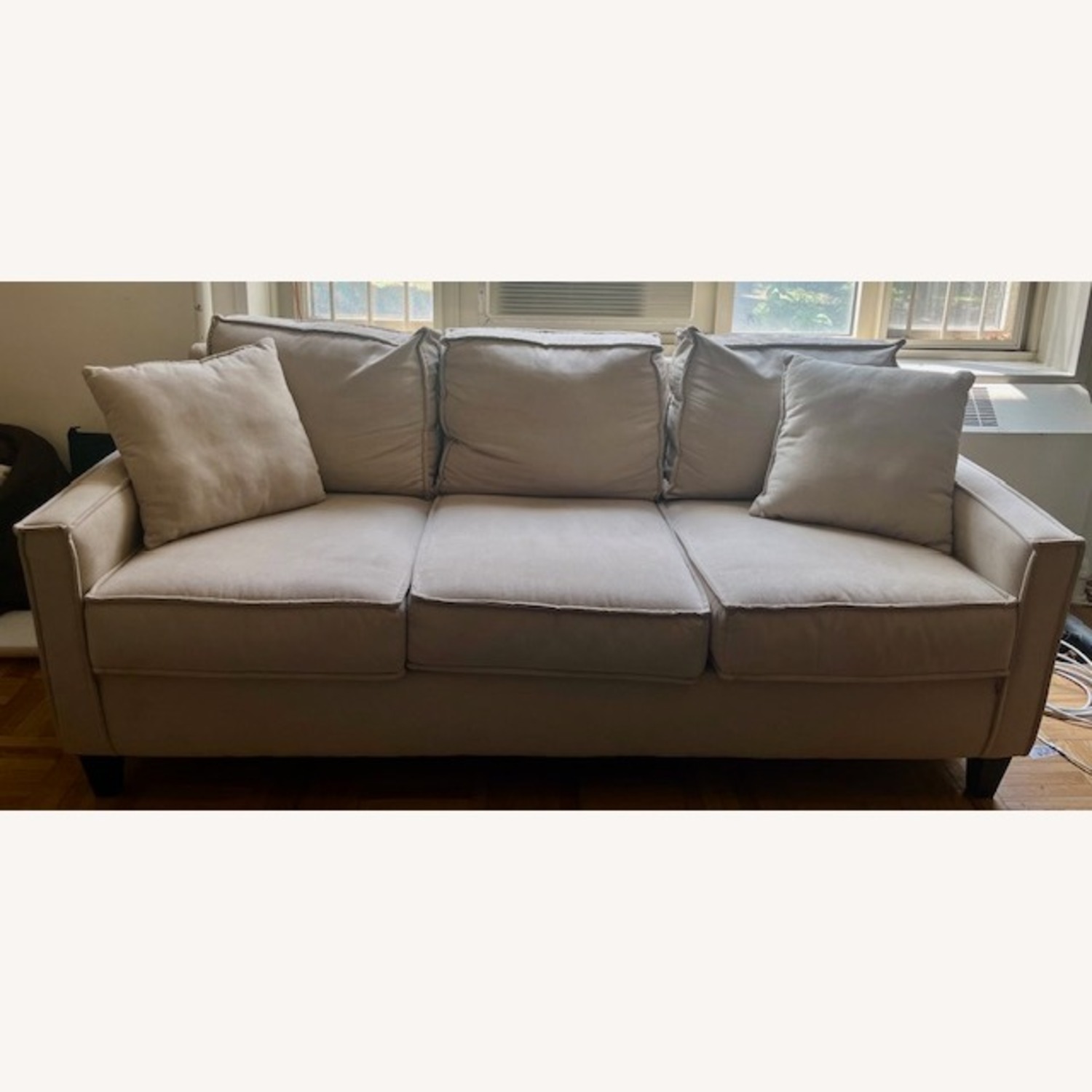 Bob's Beige Fabric 3-seat Sofa - image-1