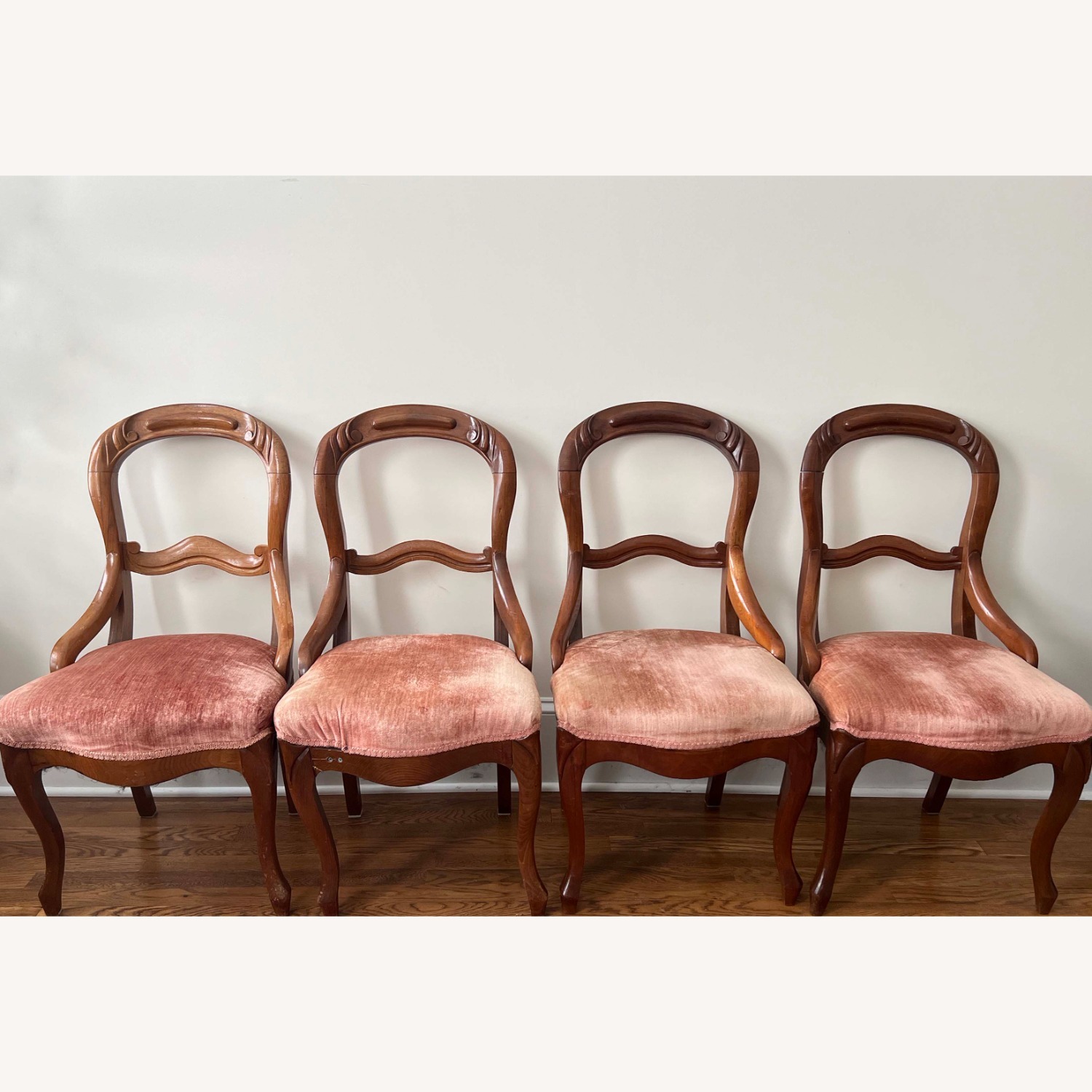 Set of 4 Pink Vintage Dining Chairs  - image-7