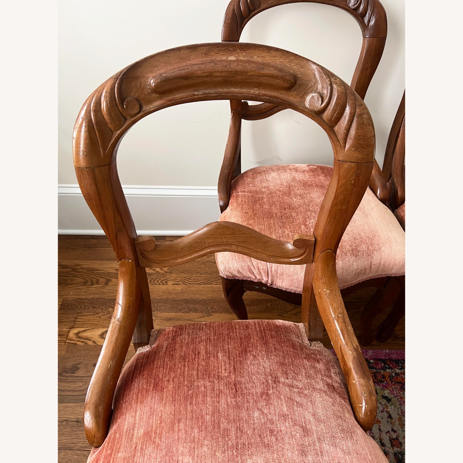 Set of 4 Pink Vintage Dining Chairs  - image-8