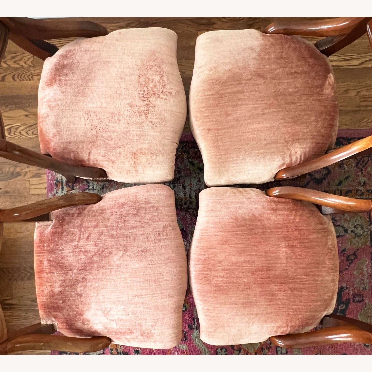 Set of 4 Pink Vintage Dining Chairs  - image-2