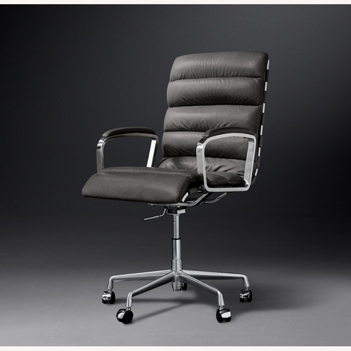 Used Restoration Hardware Oviedo Leather Desk Chair for sale on AptDeco