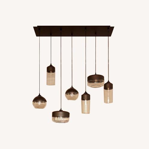 Used Hennepin Made 7 Parallel Pendant Chandelier  for sale on AptDeco