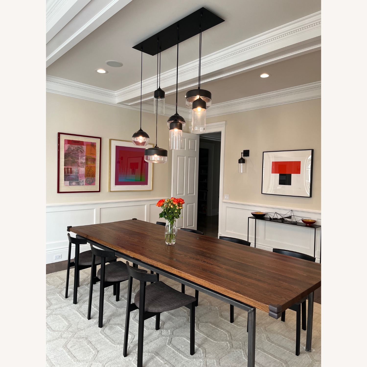 Hennepin Made 7 Parallel Pendant Chandelier  - image-3