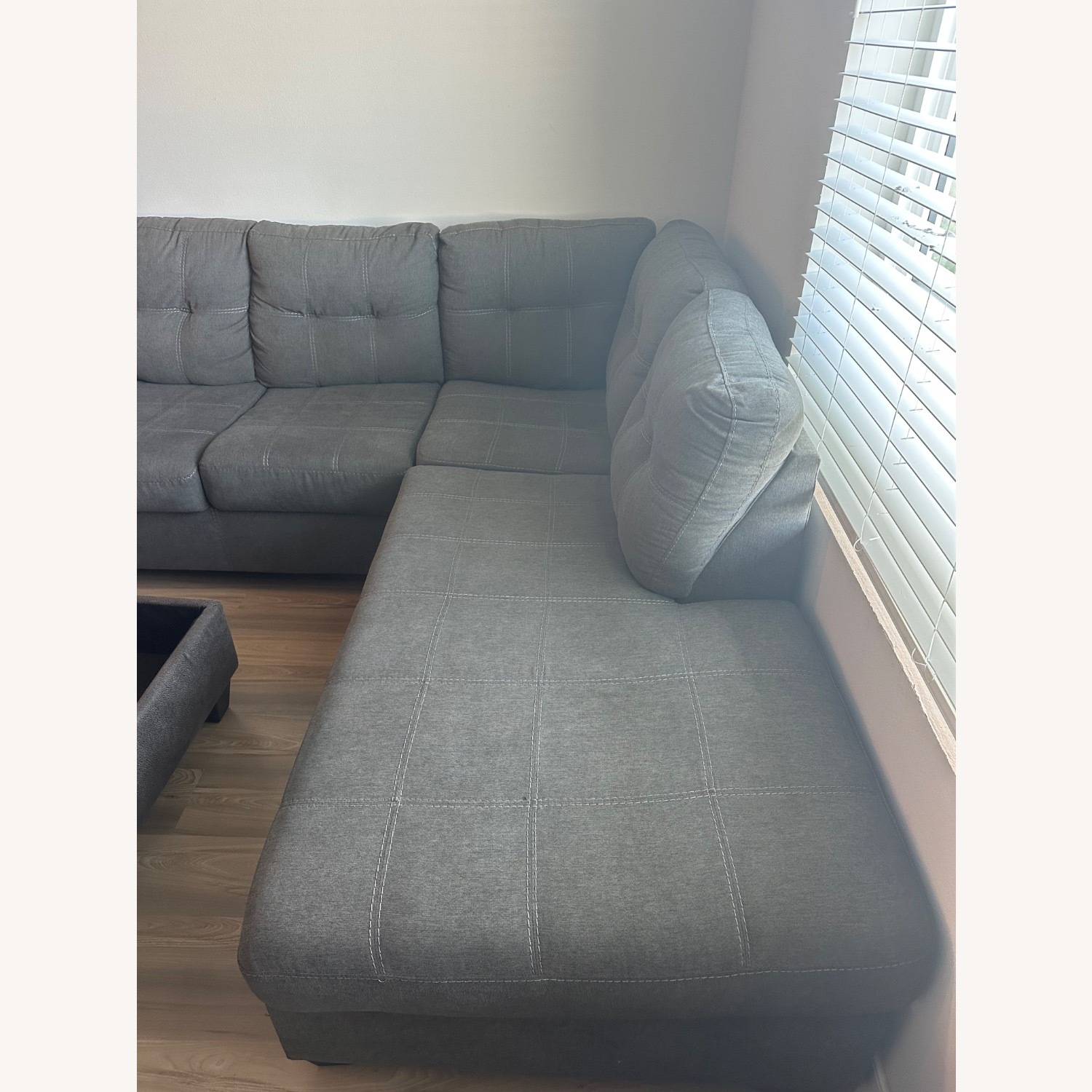 2 piece Sectional With Storage Ottoman  - image-4