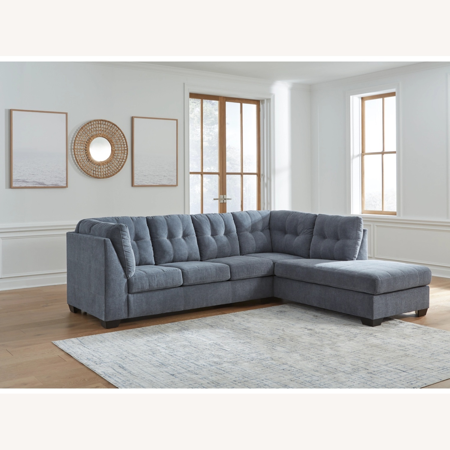 2 piece Sectional With Storage Ottoman  - image-5