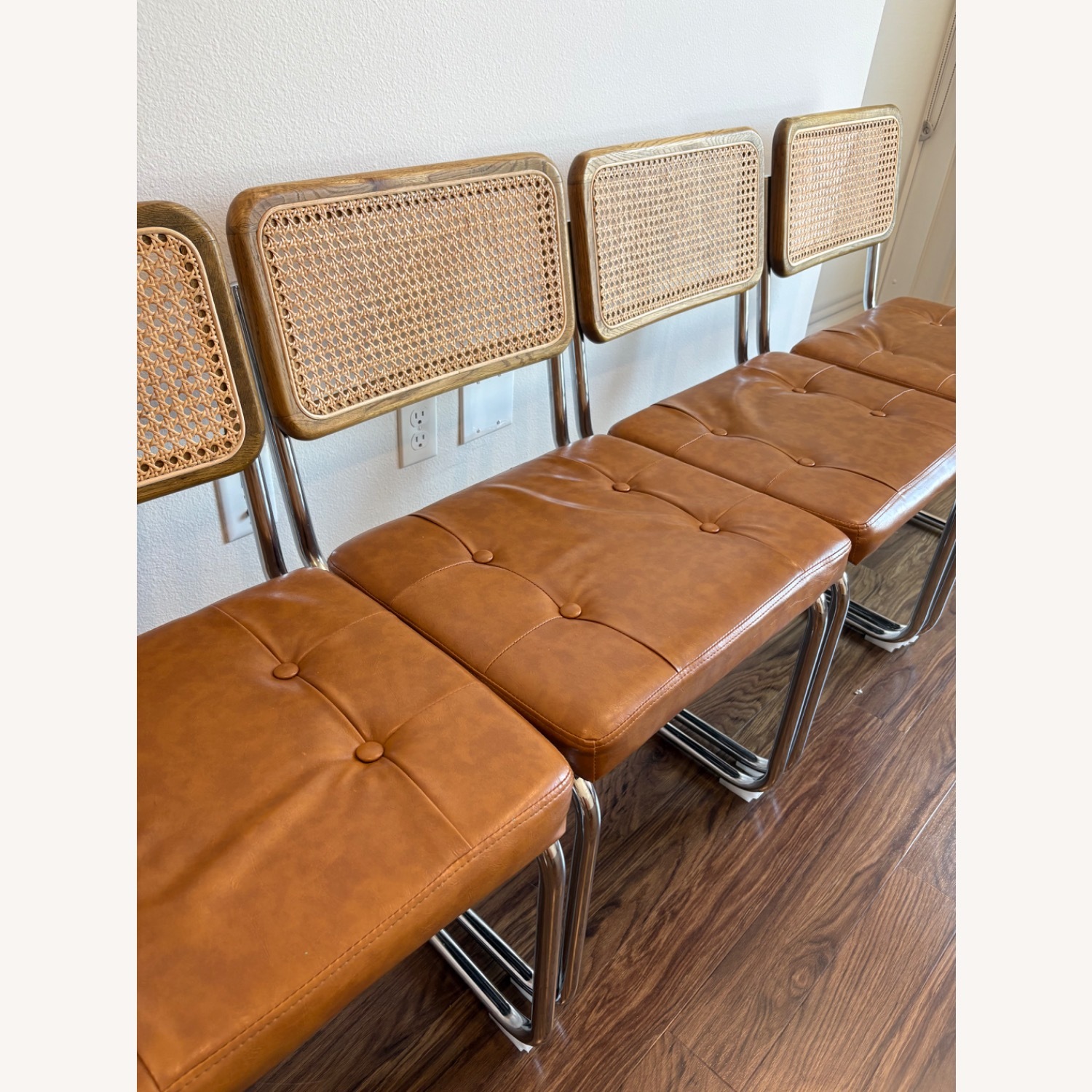 Rattan Dining Chairs with Metal Accents - image-9