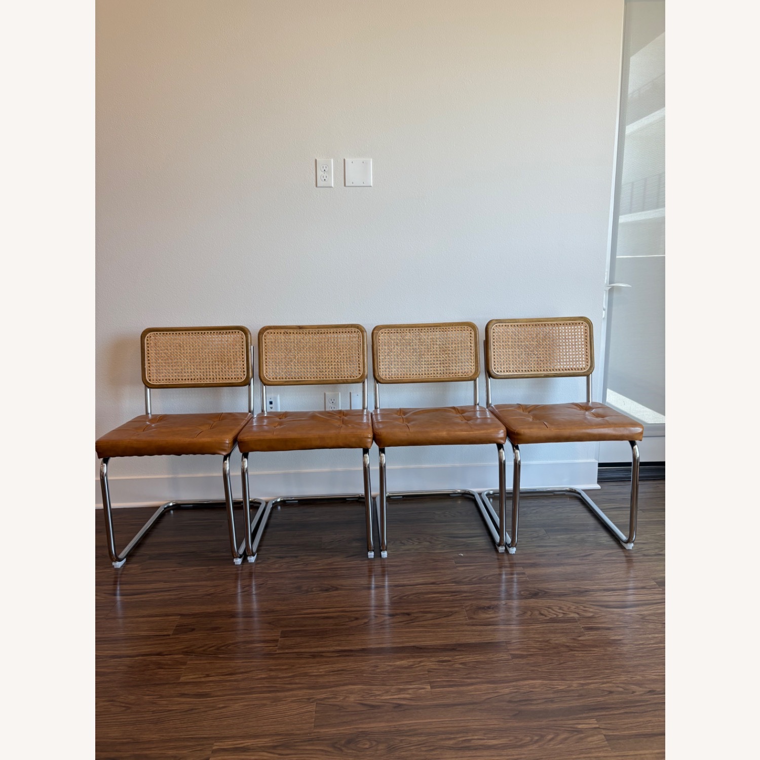 Rattan Dining Chairs with Metal Accents - image-2