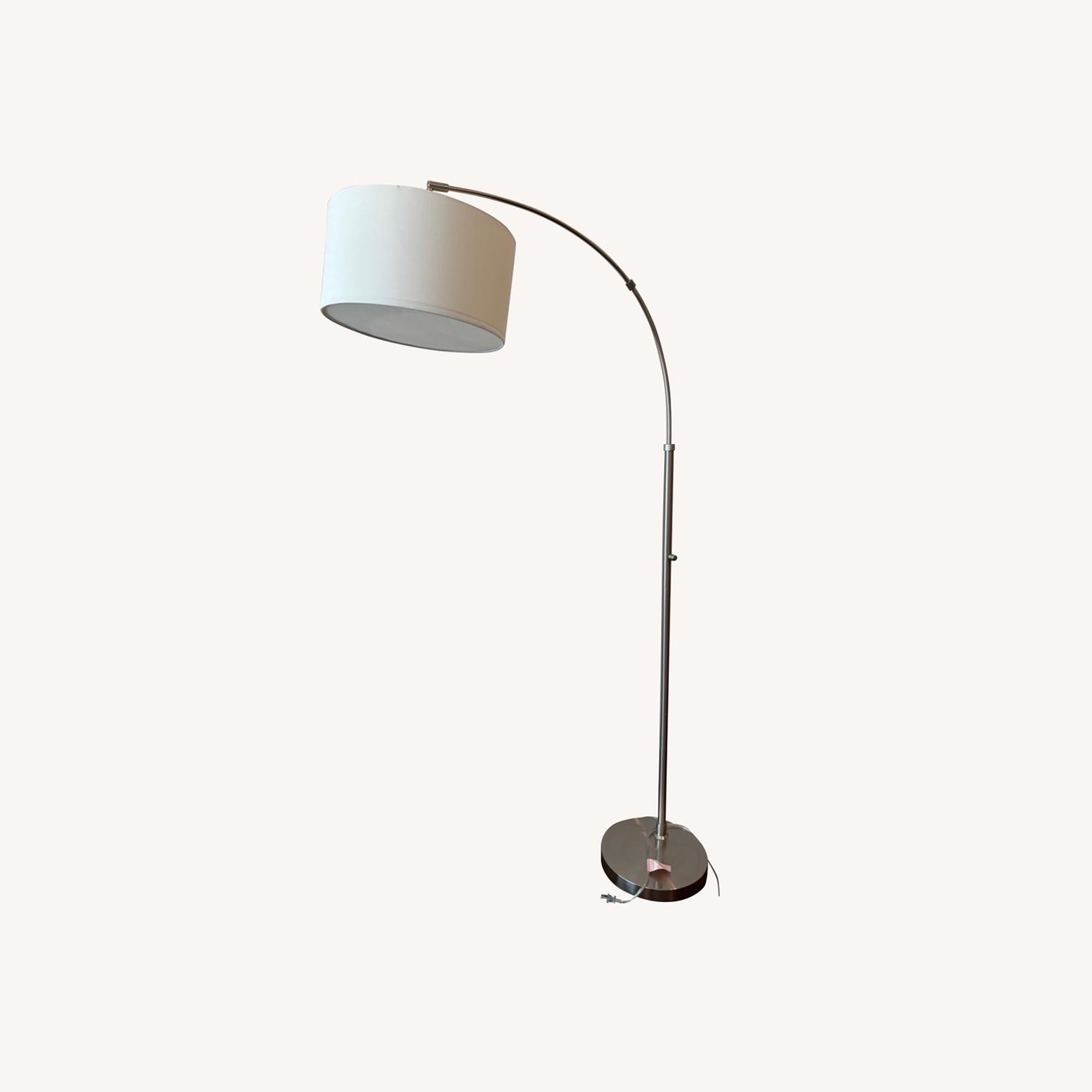 Drum Shade Arc Floor Lamp - image-0
