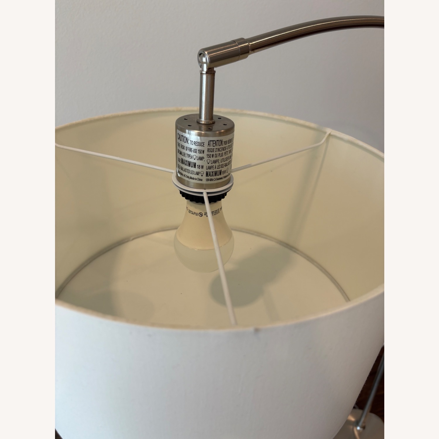 Drum Shade Arc Floor Lamp - image-3