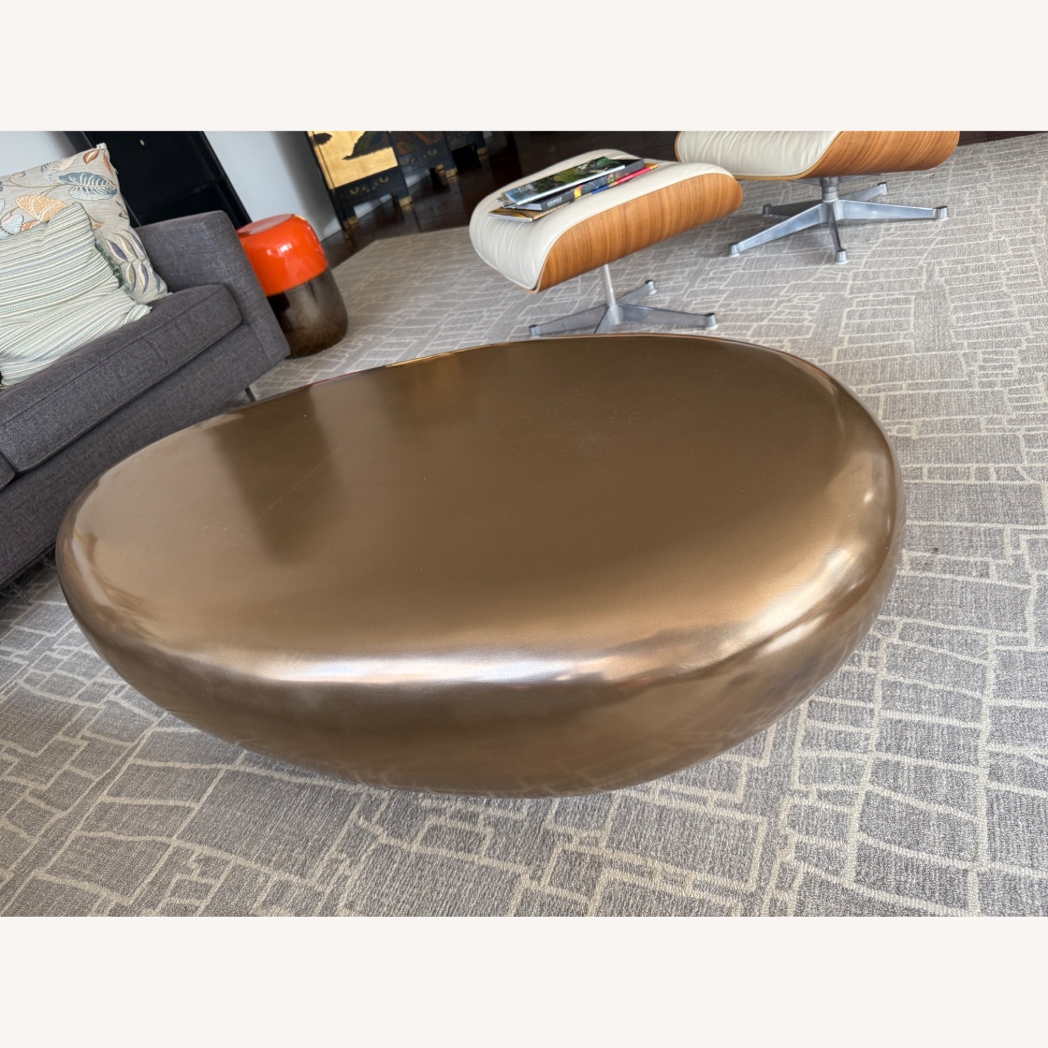 Mitchell Gold + Bob William Phillips Bronze River Stone Coffee Table - image-3