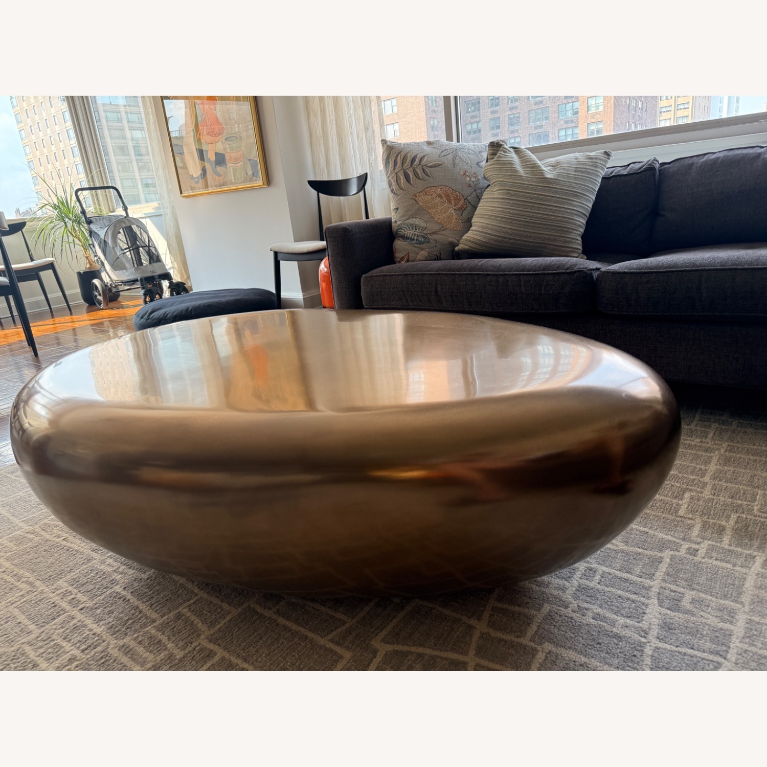 Mitchell Gold + Bob William Phillips Bronze River Stone Coffee Table - image-2