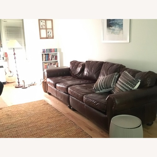 Used Restoration Hardware Lancaster Leather Sectional for sale on AptDeco