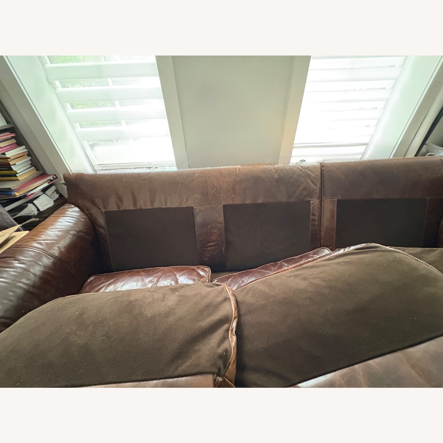 Restoration Hardware Lancaster Leather Sectional - image-3