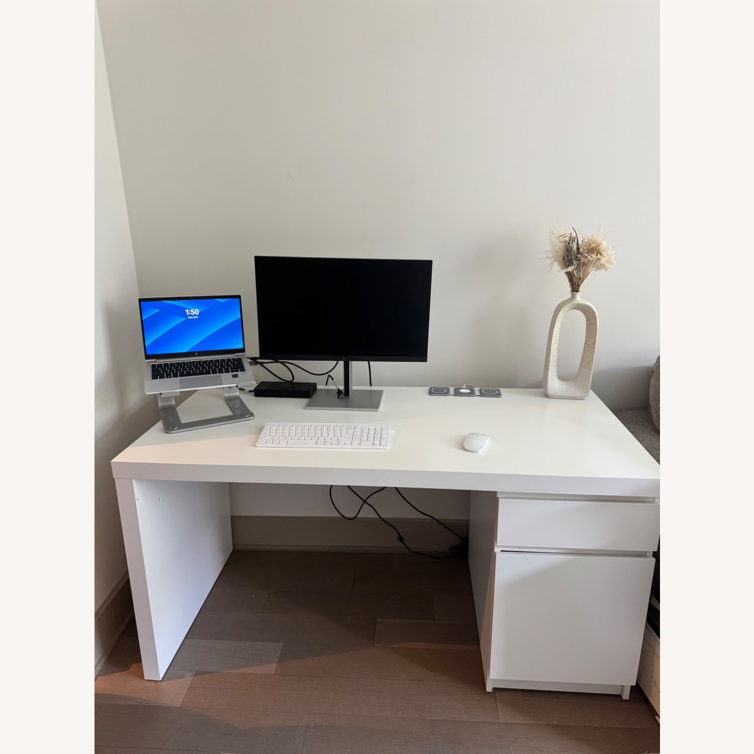 IKEAMalm White Desk - image-2