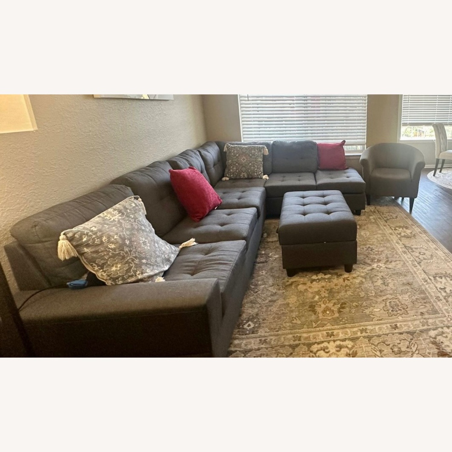 Gray Sectional Sofa - image-1