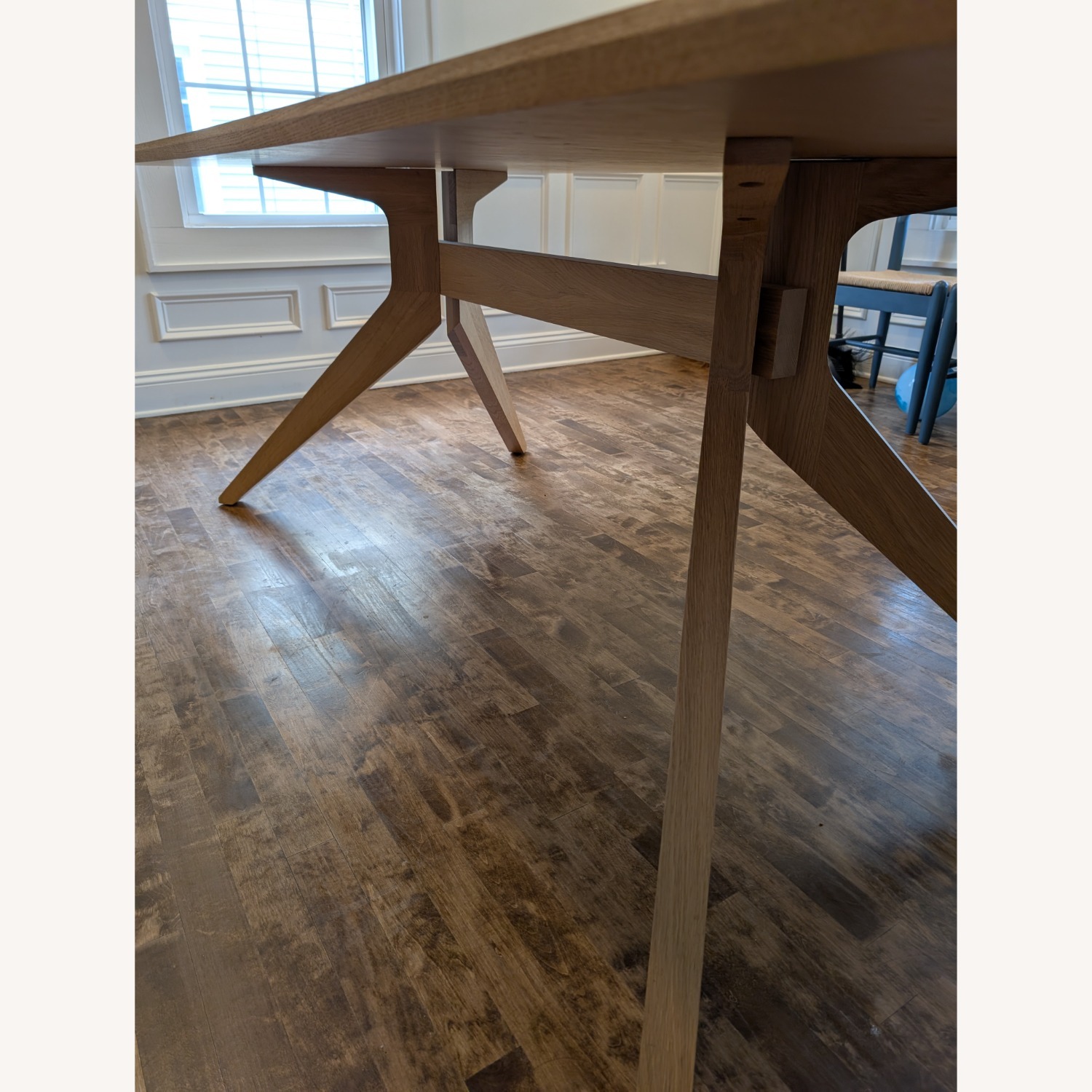 Solid Oak 6 to 8 Person Dining Table - AptDeco