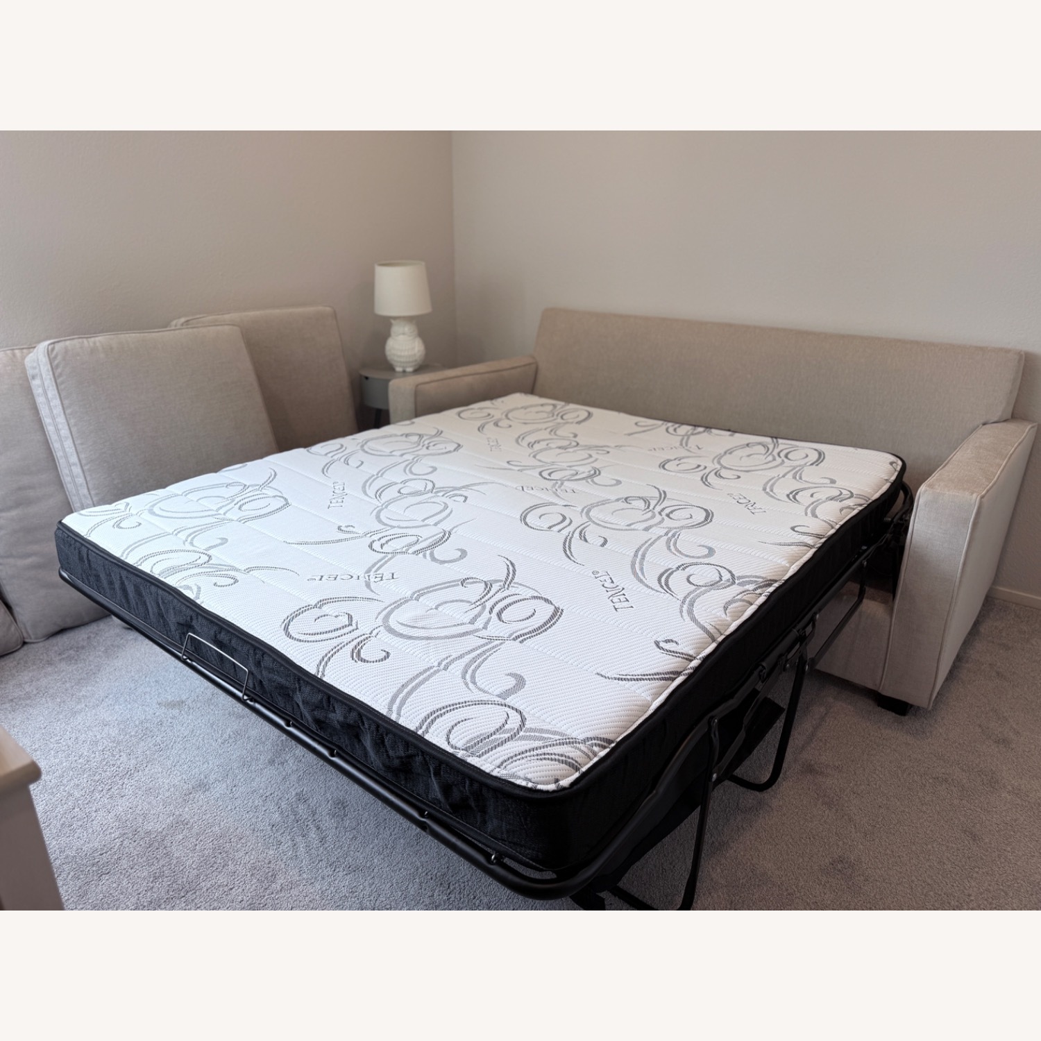 West Elm Henry Queen Sleeper Sofa Pearl Gray - image-4