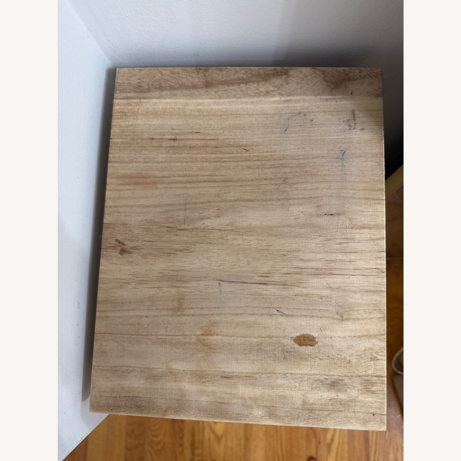 Narrow Wooden Side Table with Macrame Drawers - image-5