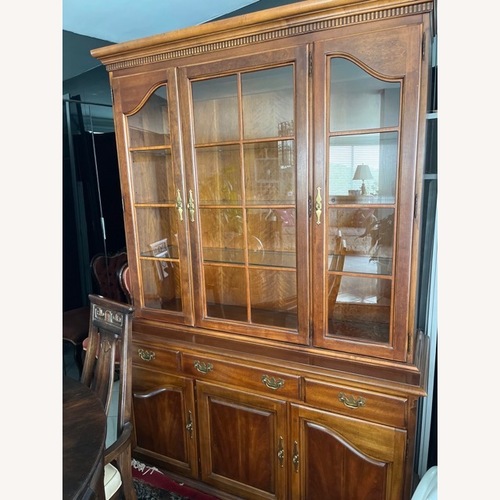 Used Lane 2 Piece Lighted China Cabinet for sale on AptDeco