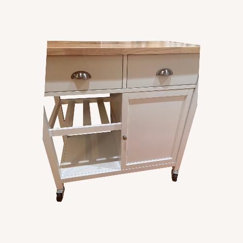 Used White Kitchen Island Cart for sale on AptDeco