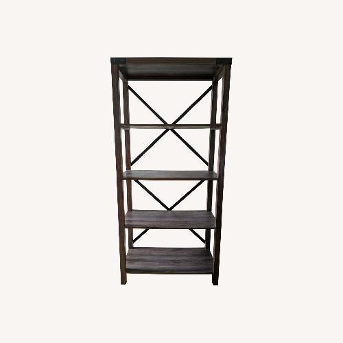 Used Walker Edison Metal X  Industrial Farmhouse Bookshelves for sale on AptDeco