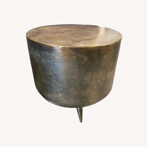 Used Moe's Home Kettel Heavy Brass Accent Side Table  for sale on AptDeco