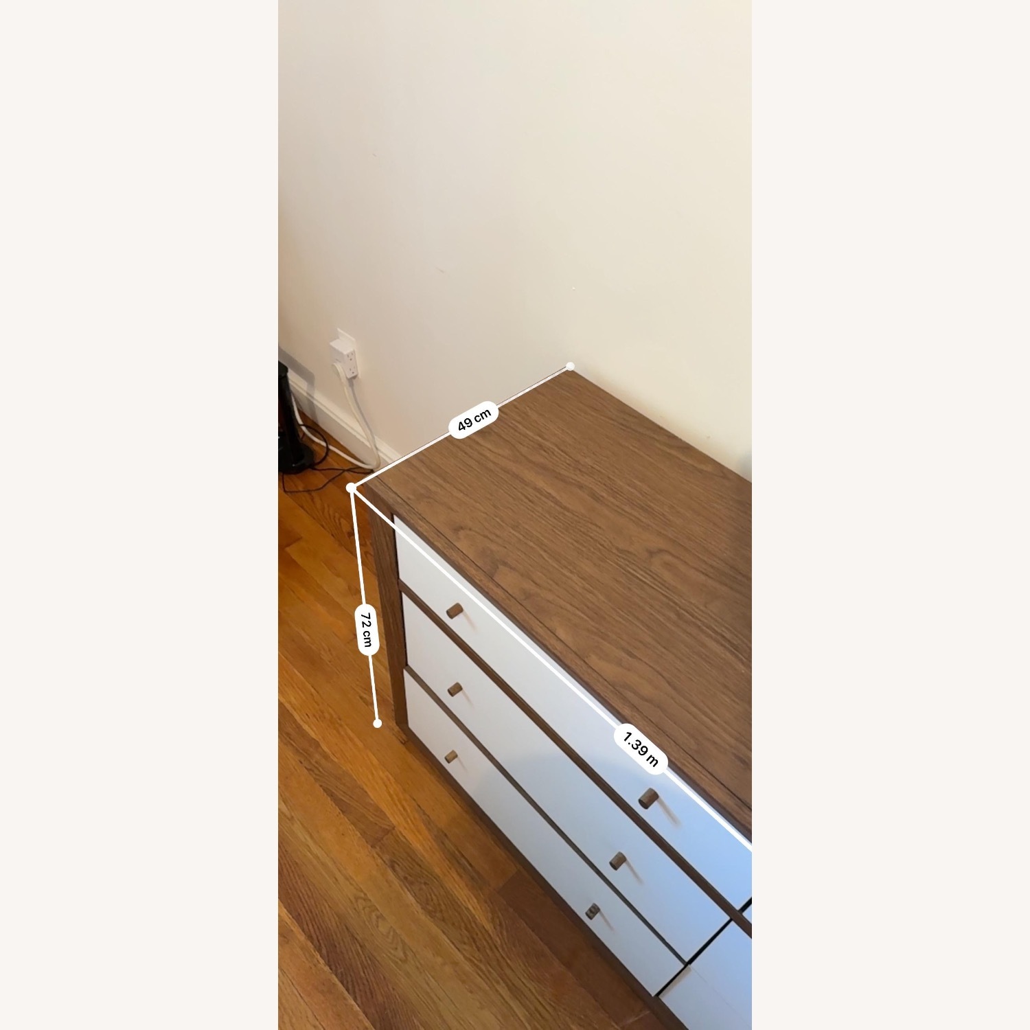 White and Brown Wooden Dresser - image-2