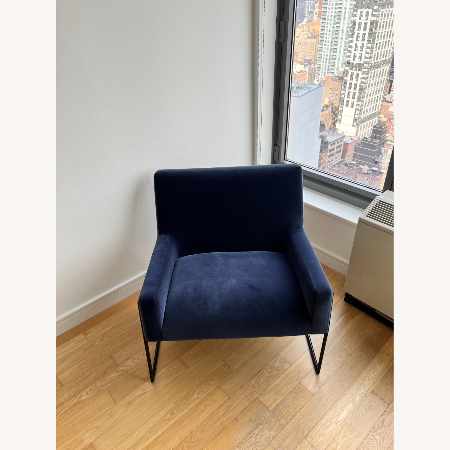 Article Regis 33" Velvet Lounge Chair Cascadia Blue - image-5
