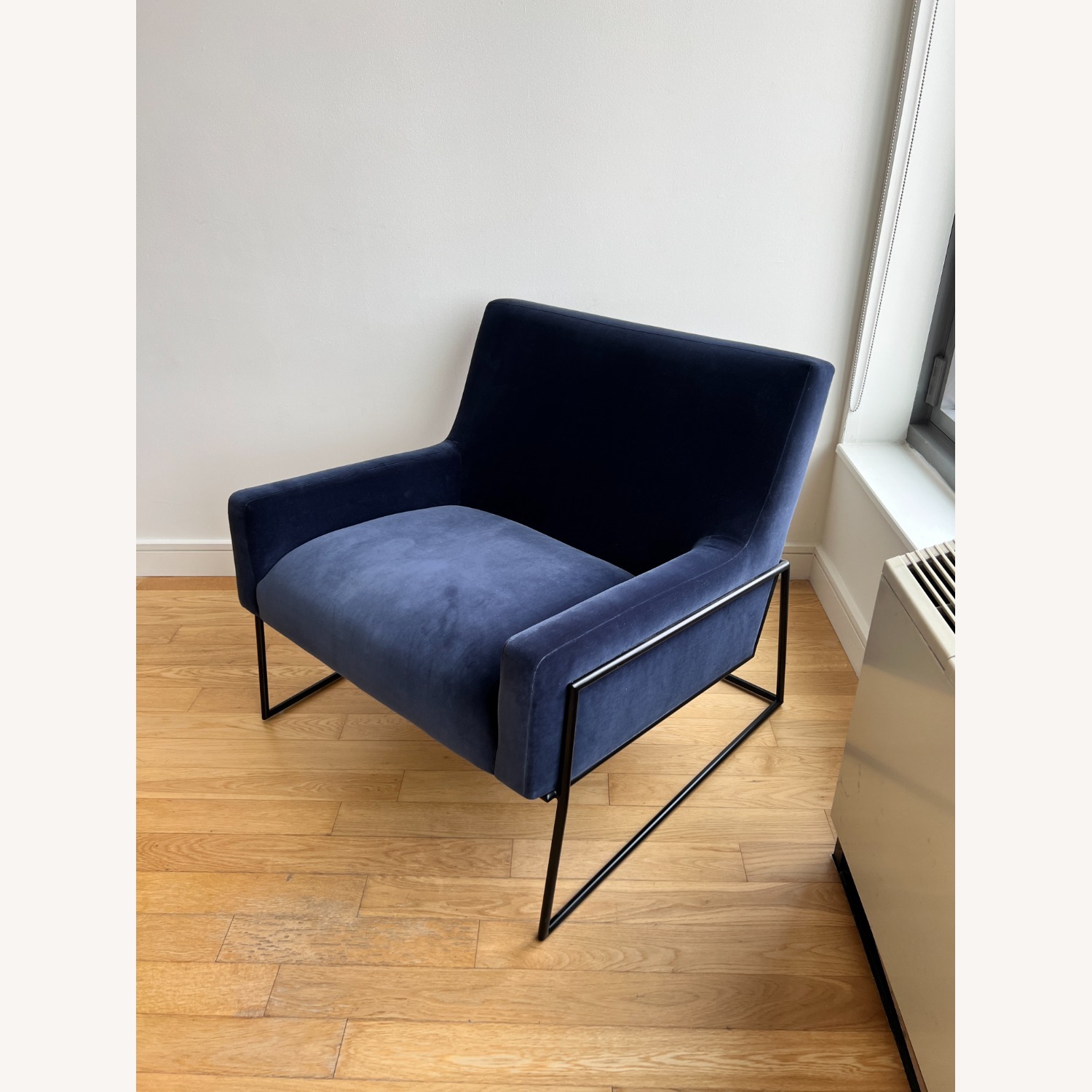 Article Regis 33" Velvet Lounge Chair Cascadia Blue - image-3