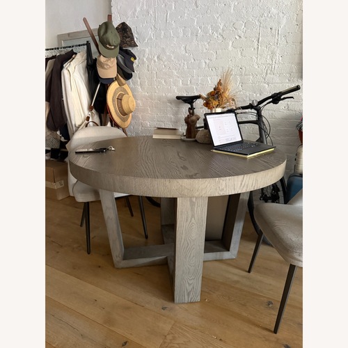 Used Restoration Hardware Antoccino Round Dining Table for sale on AptDeco