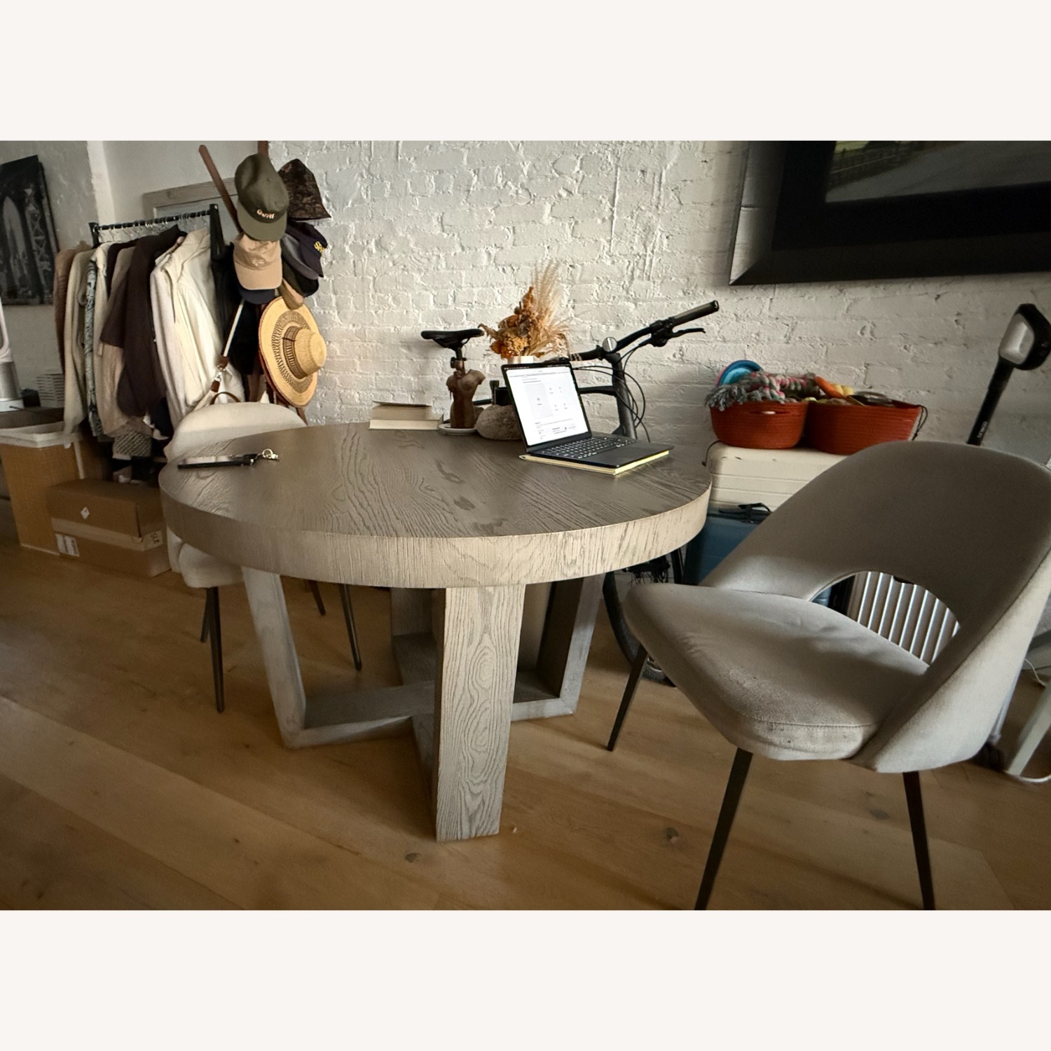 Restoration Hardware Antoccino Round Dining Table - image-2