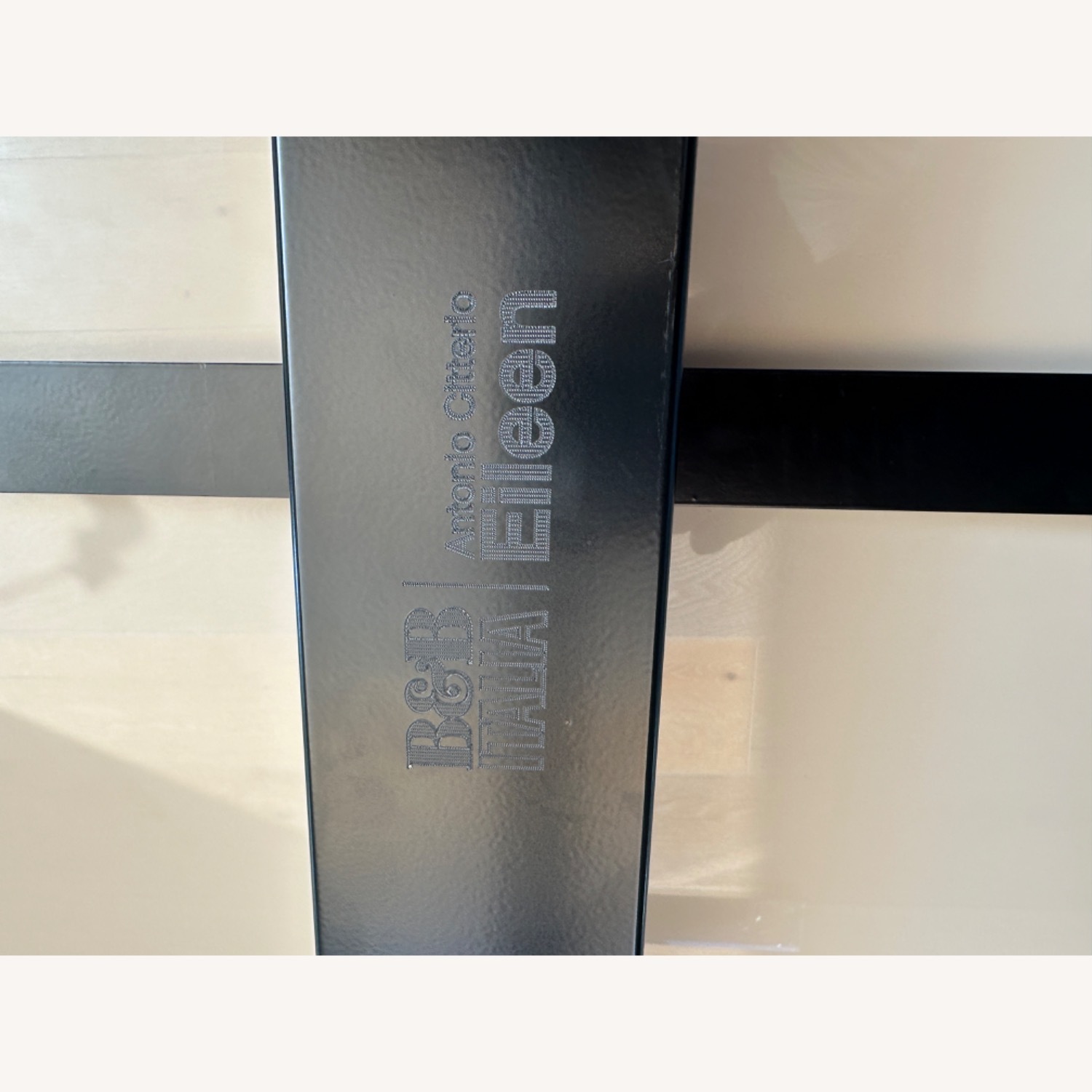 B&B Italia Eileen Taupe Lacquer/Chrome Dining Table - image-4