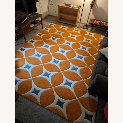 Used Gabriela Contemporary Deep Orange 9 ft. x 12 ft. Area Rug for sale on AptDeco
