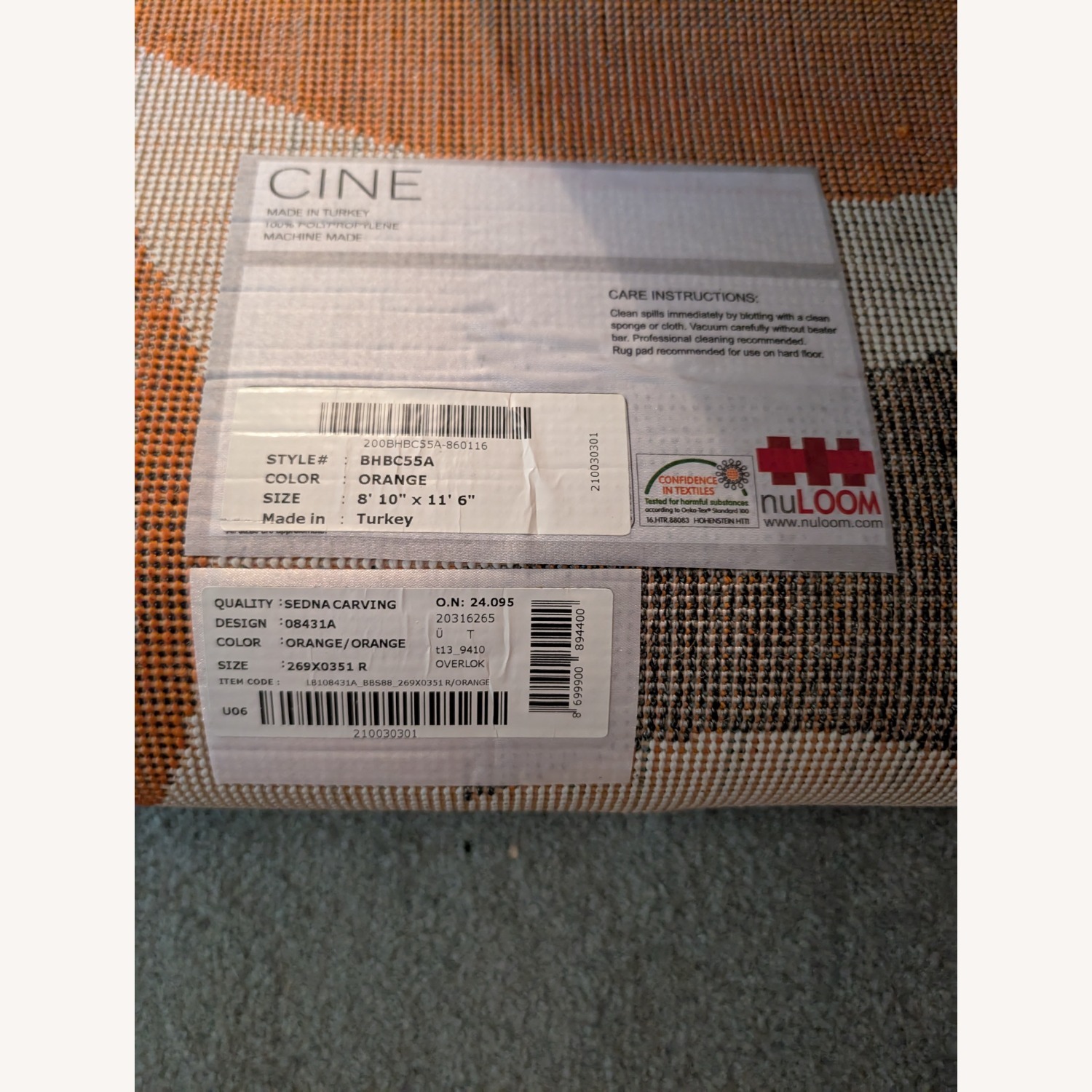 Gabriela Contemporary Deep Orange 9 ft. x 12 ft. Area Rug - image-2