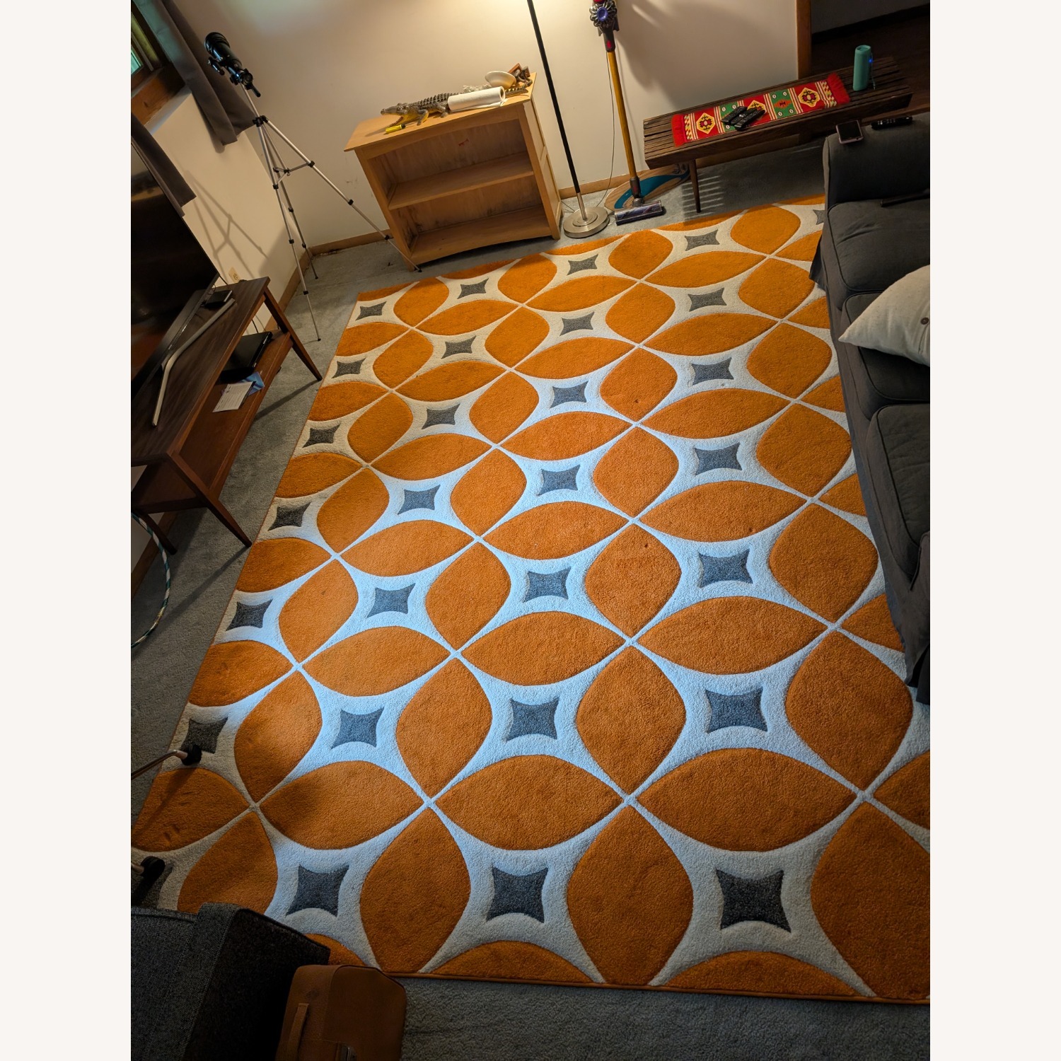 Gabriela Contemporary Deep Orange 9 ft. x 12 ft. Area Rug - image-3