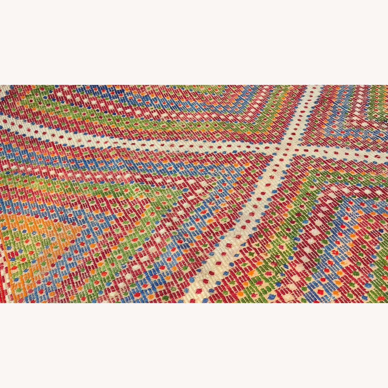 1940S Soumak Tribal Geometric Rug in Rustic Tones - image-3