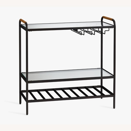 Used Pottery Barn Hugo Metal Bar Console (35") for sale on AptDeco