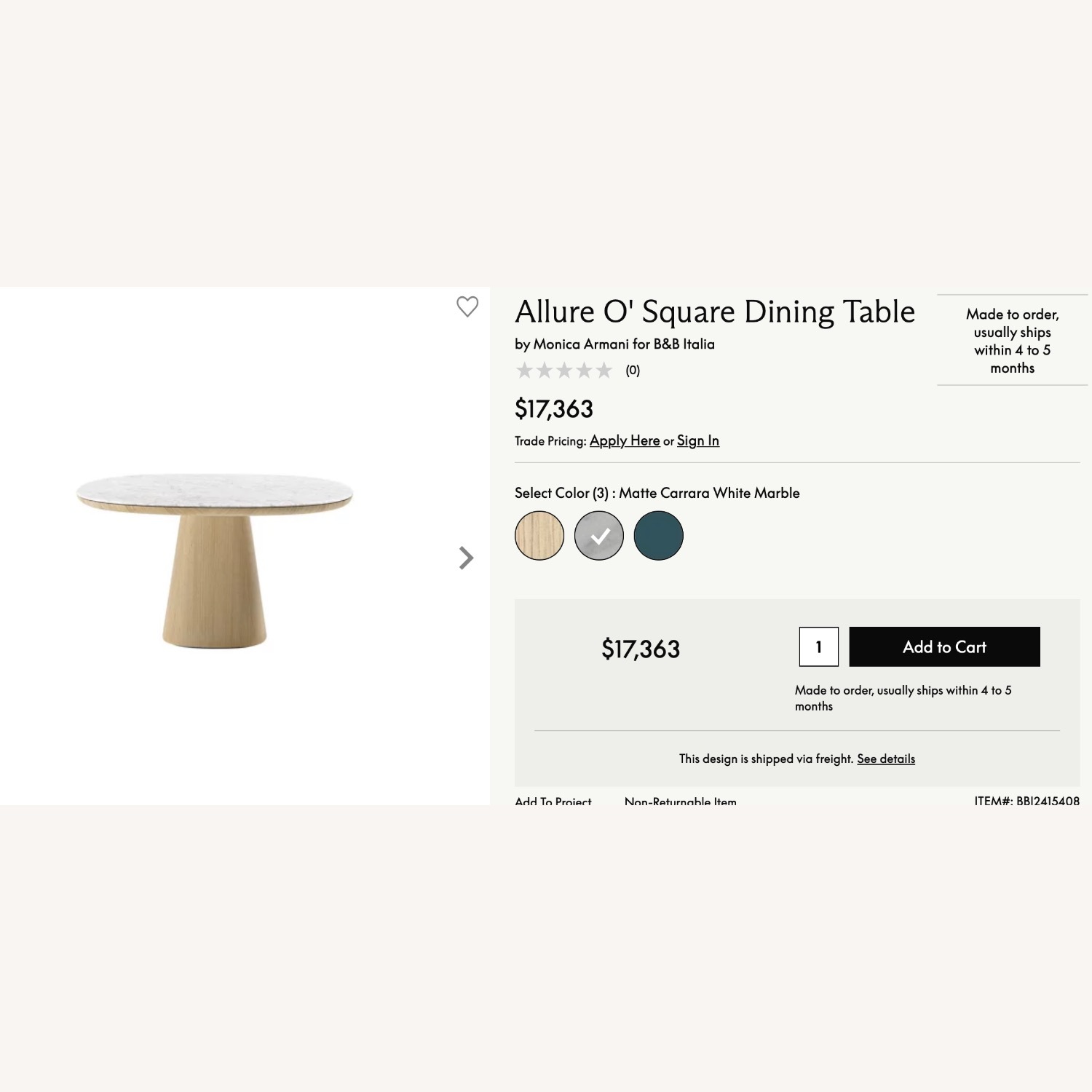 B&B Italia Allure O' Square Dining Table - image-1