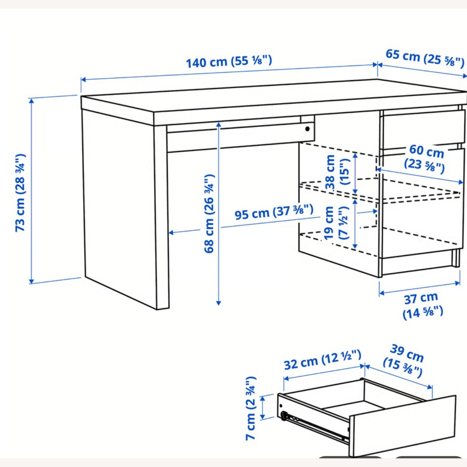 IKEA Malm Desk - image-2