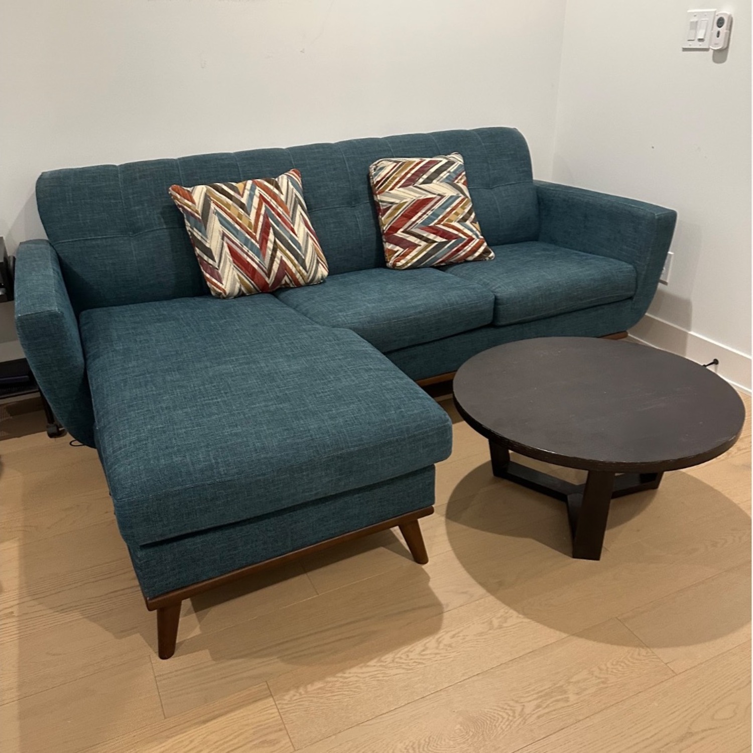 East Side Green Chaise Sofa - image-3