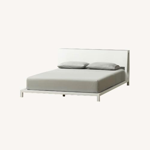 Used CB2 Alpine White Queen Bed for sale on AptDeco