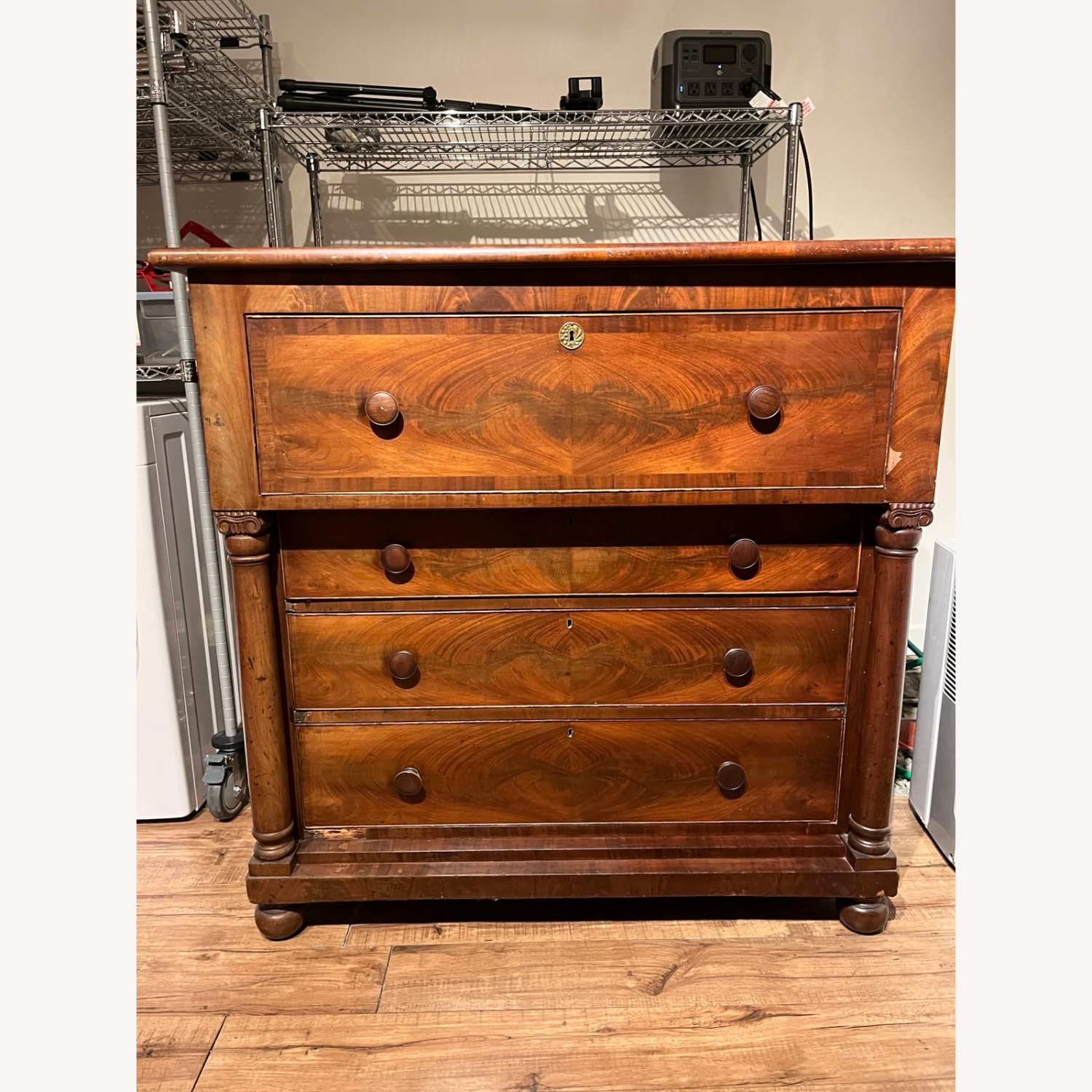 Antique Solid Wood Mahogany Butler Desk - image-2