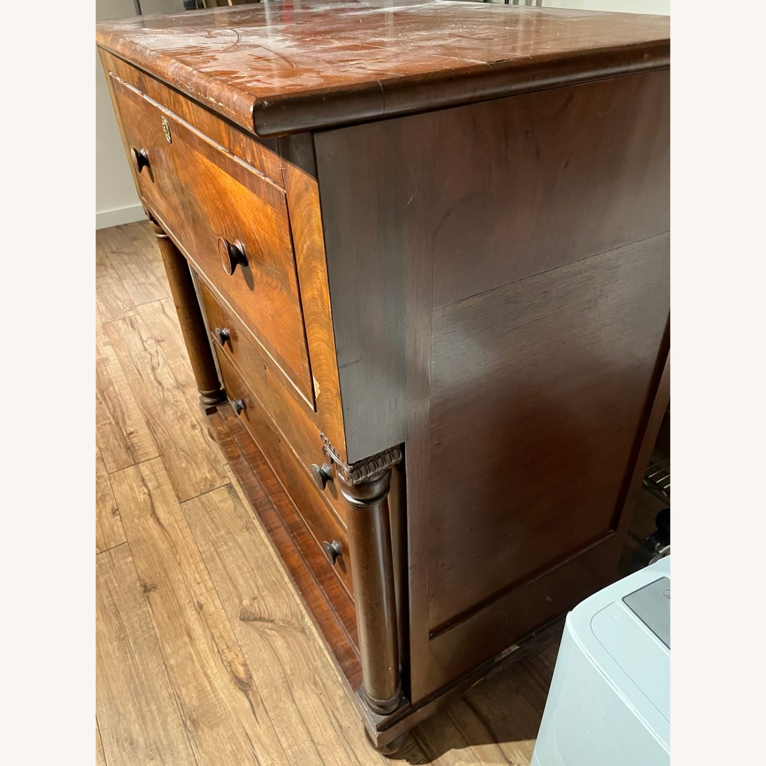 Antique Solid Wood Mahogany Butler Desk - image-4